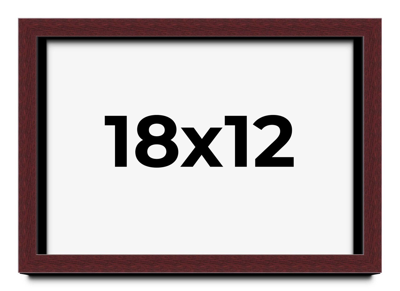 12x18 Shadow Box 1.5" Depth Picture Frame with UV-Resistant Acrylic & Acid Free Backing, Available in 5 Finishes - Black, Brown, Gold, Silver, White